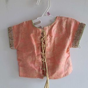 Kids Lehenga Pink Green