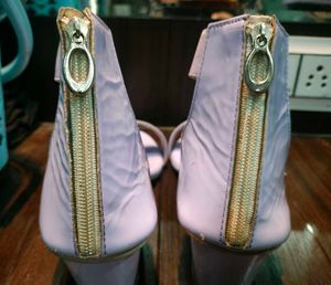 ♥️Twin Toes Open Toe Block Heels With Ankle Loop ♥