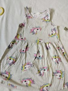 Cute Unicorn Print Dress