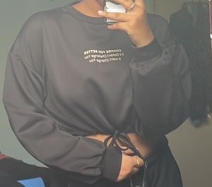 Black Cropped hoodie