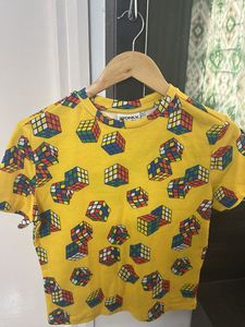 ONLY Yellow Rubik&#39;s Cube Tee