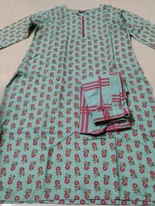 Floral Green salwar Suit Set