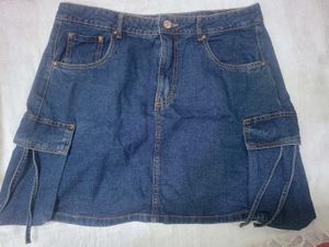 Premium Blue Denim Mini Skirt - Unused