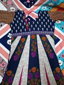 Floral Print Anarkali Kurti