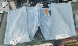 Ripped Wide Leg Jeans