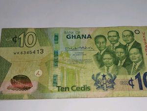 Ghana 10 Ceidi Currency Numismatic