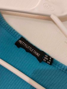 Stylish Blue Cut Top