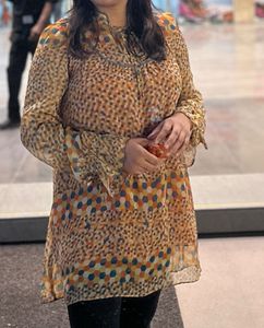 Flowy Printed Tunic Dress