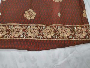 Brown Embroidered Salwar Kameez