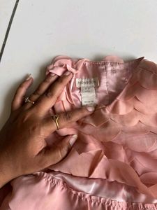 New Peach Party Wear Dress