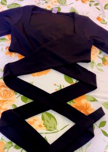 stylish new Black crop top with tag....