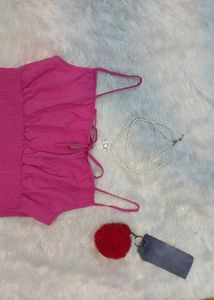 Pink Crop Top