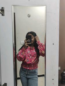 Pink Floral Top