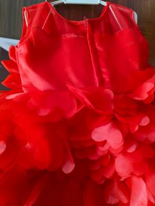 Price Dropped - Baby Girl Elegant Red Frock