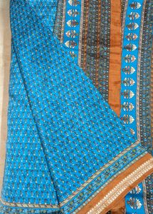 Daily Wear Blue Color synthetic Saree