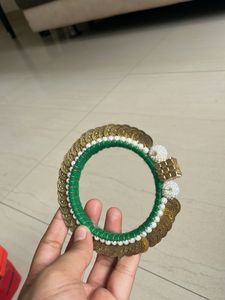 Green Bangles Set Of 2