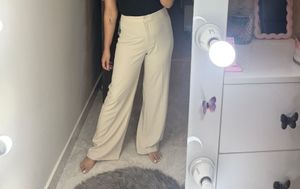 Beige Wide Leg Trousers new with tags