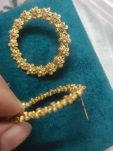 Floral Golden Earrings