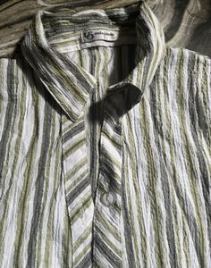 Striped Button-Down Top