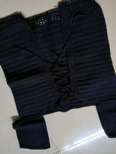 Handmade Crochet Black Top 🧶