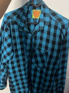 brand new checked blue shirt