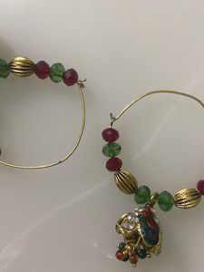Colorful Ethnic Hoop Earrings