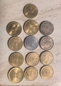 5 Rupee Indian Coins Collectables 14 Pieces
