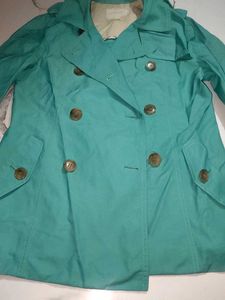 Turquoise Trench Coat