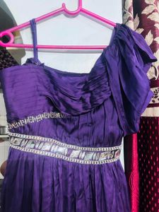 Long Flared Party Gown Mirror Stone Dress New