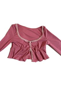 Pink Coquette Crop Top😭💓