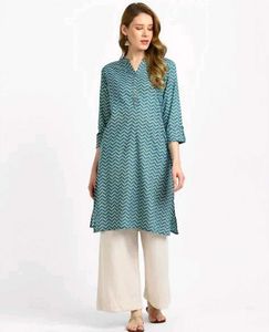 Teal Printed Kurta