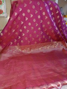 Elegant Pink Banarasi Saree