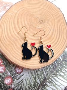 Black Cat Earrings
