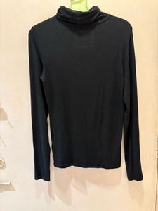 Black Turtleneck Long Sleeve Top