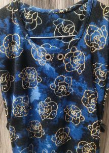 Partywear Fancy Blue Midi Dress Women