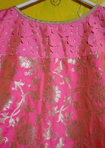 Pink Embroidered Kurta