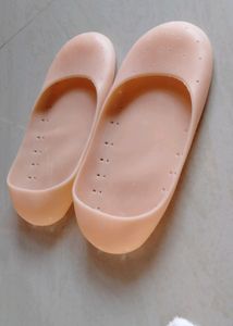 Pack Of 2 Silicon Anti Heel Crack Half Socks