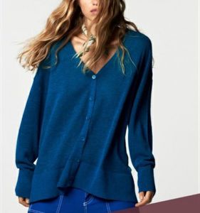 Zara Navy Blue Alpaca Wool Cardigan Size - S to m