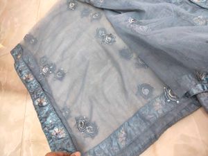 Grey Lehenga /Choli With Grand Sequence Work