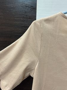 Ribbed Square Neck Top