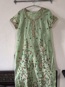 Lidhianvi Green embroidery Kurta