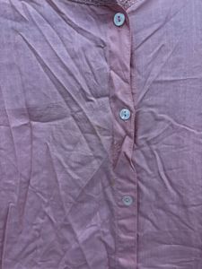 Lace Button Down A-Line Kurti