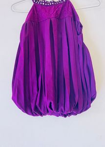 Purple Pleated Dress