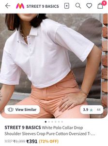 Polo Collared Crop Top