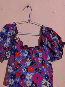 Floral Print Crop Top