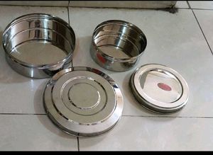 Unused Pack Of 2 Steel Containers