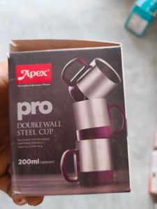Apex Pro Double Wall Steel Cup - 200ml