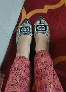 Embellished Peep-Toe Heels