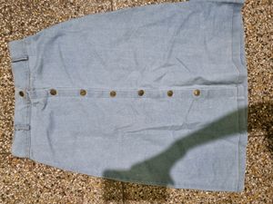 Front Open Button Stylish Skirt