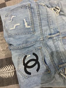 Ripped Wide-Leg Jeans